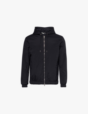 Shell padded slim-fit stretch-woven windbreaker jacket