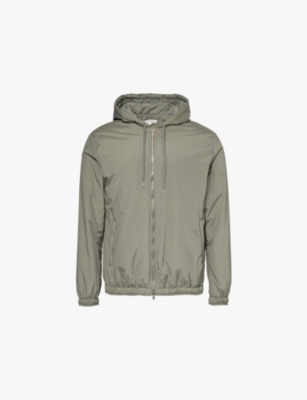 ARNE: Shell padded slim-fit stretch-woven windbreaker jacket