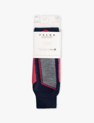 Falke Womens  Ergonomic Sport System Sk2 Intermediate Woven-blend Socks In 6116 Space Blue