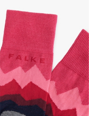 FALKE ERGONOMIC SPORT SYSTEM: TIKS Explore Crest geometric-print woven-blend socks