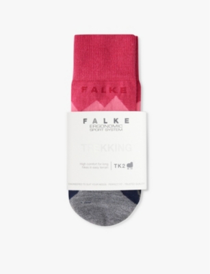 FALKE ERGONOMIC SPORT SYSTEM: TIKS Explore Crest geometric-print woven-blend socks