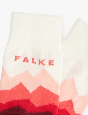 FALKE ERGONOMIC SPORT SYSTEM: TIKS Explore Crest geometric-print woven-blend socks
