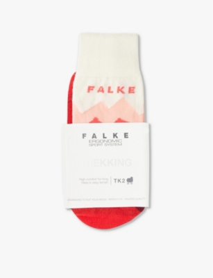 FALKE ERGONOMIC SPORT SYSTEM: TIKS Explore Crest geometric-print woven-blend socks