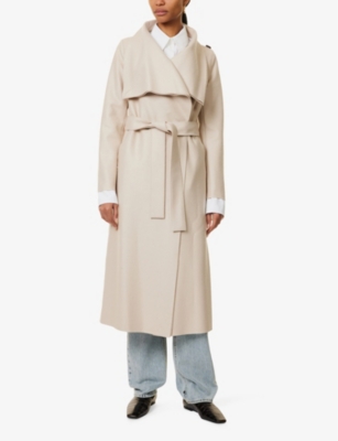 HARRIS WHARF LONDON: Volcano double-breasted regular-fit wool coat