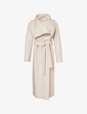 HARRIS WHARF LONDON: Volcano double-breasted regular-fit wool coat