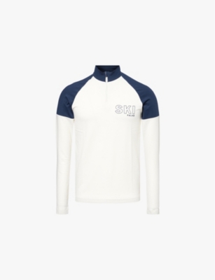 FALKE ERGONOMIC SPORT SYSTEM: Skiing logo-embroidered thermal-layer stretch recycled-polyamide top