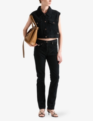 Prada Straight-leg Belted Pants In Black