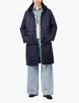 Polo Ralph Lauren Womens Rl Navy Harper Logo-embroidered Quilted Shell Jacket In Rl Navy