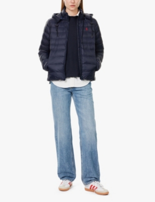 Polo Ralph Lauren Water-resistant Packable Puff Hooded Jacket In Rl Navy