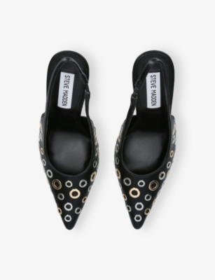 STEVE MADDEN: Alchemy Eyelet-Embellished Faux-Leather Heels