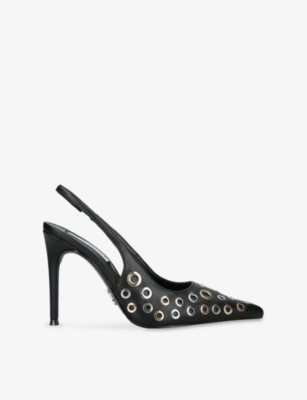 STEVE MADDEN: Alchemy Eyelet-Embellished Faux-Leather Heels