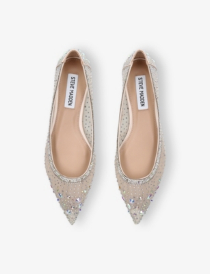 STEVE MADDEN: Charise Crystal-Embellished Ballet Flats
