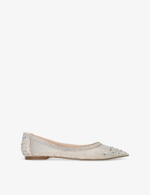 STEVE MADDEN: Charise Crystal-Embellished Ballet Flats
