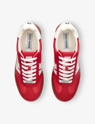 STEVE MADDEN: Off-Track Platform-Sole Suede Low-Top Trainers