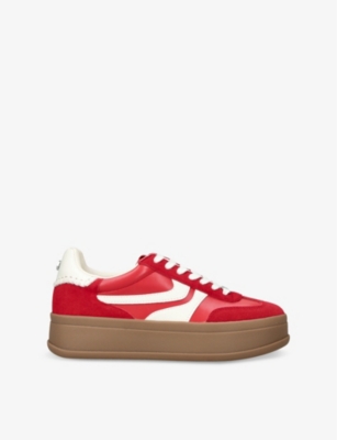 STEVE MADDEN: Off-Track Platform-Sole Suede Low-Top Trainers