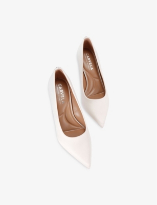 CARVELA WOMENS CARVELA CORLETTA POINTED-TOE SATIN HEELED COURTS 