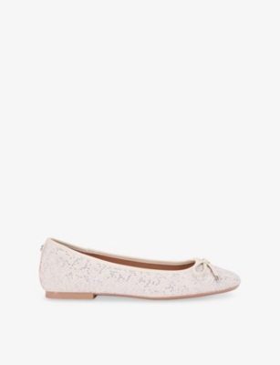 CARVELA WOMENS CARVELA PERLA CRYSTAL-EMBELLISHED BALLET FLATS 