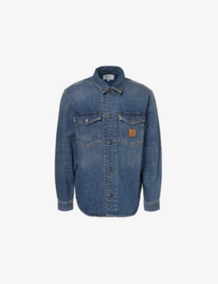 Mens Carhartt WIP Lincoln Flap-Pocket Denim Shirt