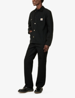 Carhartt Work In Progress Flint Corduroy Button-up Shirt In Black / Black