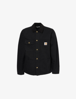 Carhartt Work In Progress Flint Corduroy Button-up Shirt In Black / Black