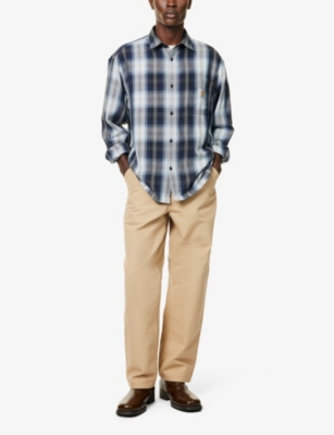 CARHARTT MENS BLANTON CHECK, MIZAR BLANTON BRAND-PATCH WOVEN SHIRT