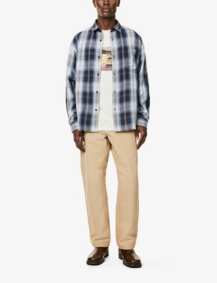 CARHARTT MENS NATURAL FLICKS CREWNECK COTTON-JERSEY T-SHIRT