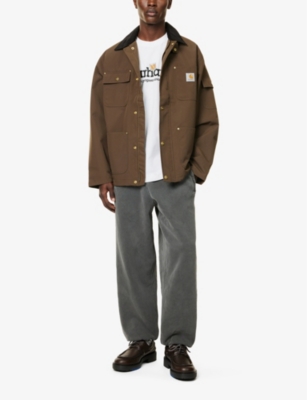 CARHARTT IP MENS SCRIPT CREWNECK COTTON-JERSEY T-SHIRT WHITE