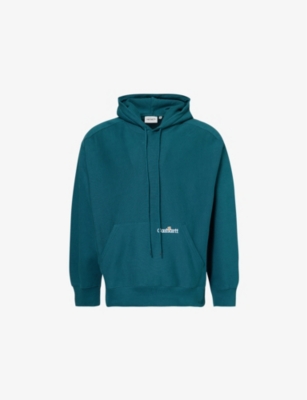 CARHARTT WIP: Brand-Embroidery Kangaroo-Pocket Cotton-Jersey Hoody