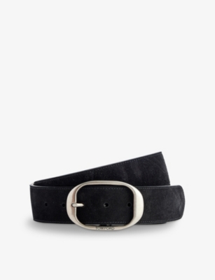 TOM FORD: Buckle Suede Belt