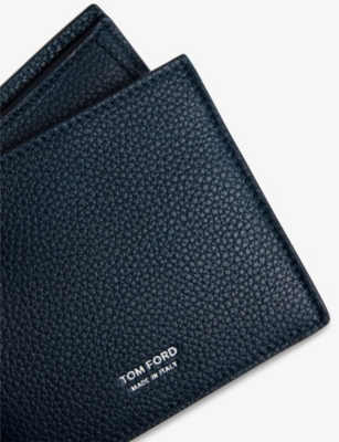 TOM FORD: Bifold Foiled-Branding Leather Wallet