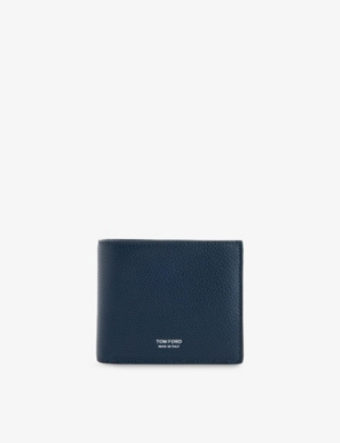 TOM FORD: Bifold Foiled-Branding Leather Wallet