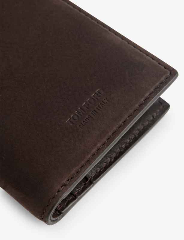 Logo-Embossed Leather Card Holder