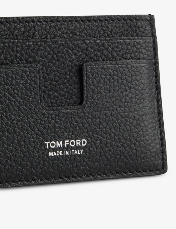Money-clip leather card holder