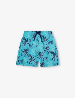 VILEBREQUIN: Octopus-Print Polyamide Swim Shorts 4-10 Years