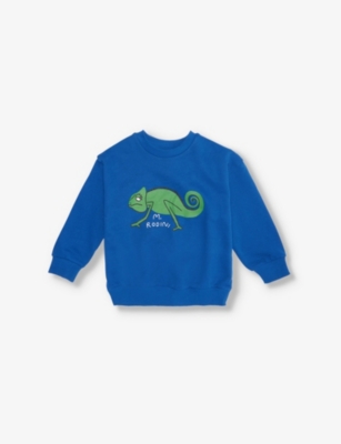MINI RODINI: Lizard Graphic-Print Cotton-Jersey Sweatshirt 9 Months-9 Years