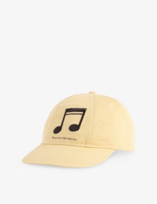 MINI RODINI: Note-Embroidered Cotton Baseball Cap