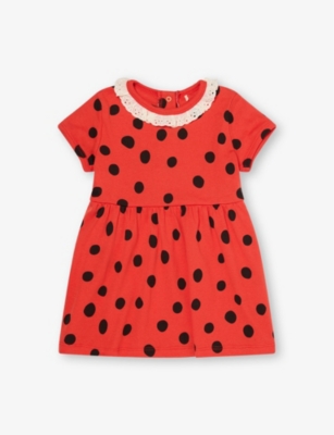 MINI RODINI: Dots Lace-Trim Cotton Dress 9 months – 9 years