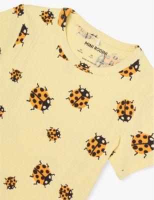 MINI RODINI: Ladybug-Print Stretch-Cotton T-shirt 9 months – 9 years