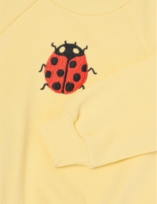 MINI RODINI: Ladybug-Embroidered Cotton Sweatshirt 9 months – 9 years