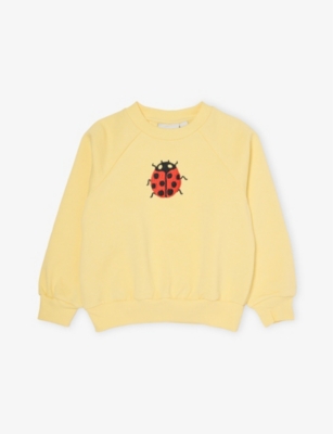 MINI RODINI: Ladybug-Embroidered Cotton Sweatshirt 9 months – 9 years