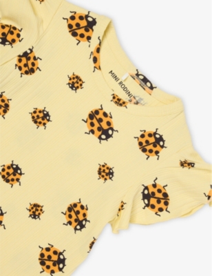 MINI RODINI: Ladybug-Print Cotton Dress 9 months – 9 years