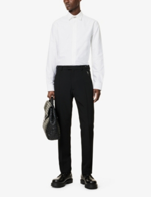 GIVENCHY: Brand-Plaque Regular-Fit Cotton Shirt