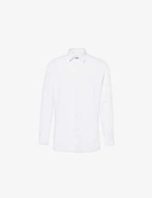 GIVENCHY: Brand-Plaque Regular-Fit Cotton Shirt