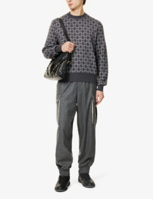 GIVENCHY: Cargo-Pocket Straight-Leg Wool Trousers