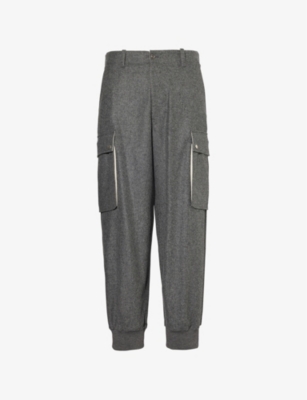 GIVENCHY: Cargo-Pocket Straight-Leg Wool Trousers