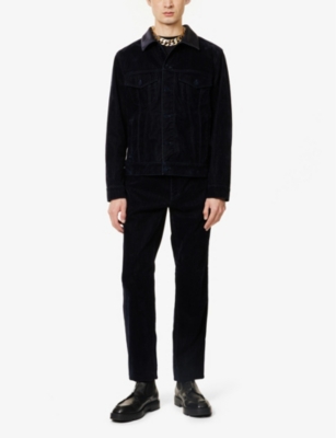 GIVENCHY: Satin-Collar Tuxedo Denim Jacket