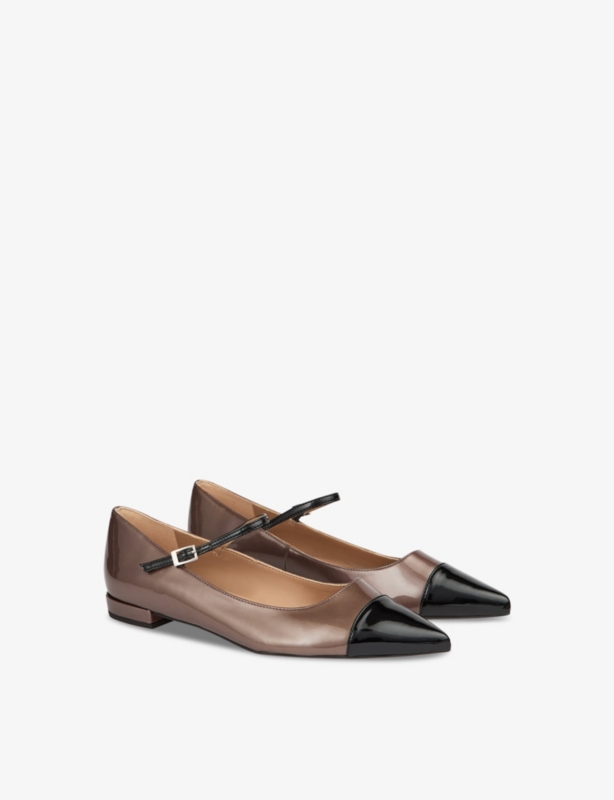 Monty pointed-toe metallic-leather flats