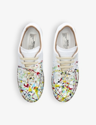 MAISON MARGIELA: Replica Painter leather low-top trainers