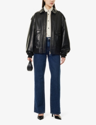 7 FOR ALL MANKIND: Tess straight-leg high-rise denim jeans