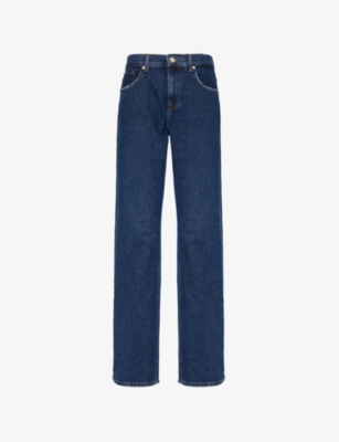 7 FOR ALL MANKIND: Tess straight-leg high-rise denim jeans